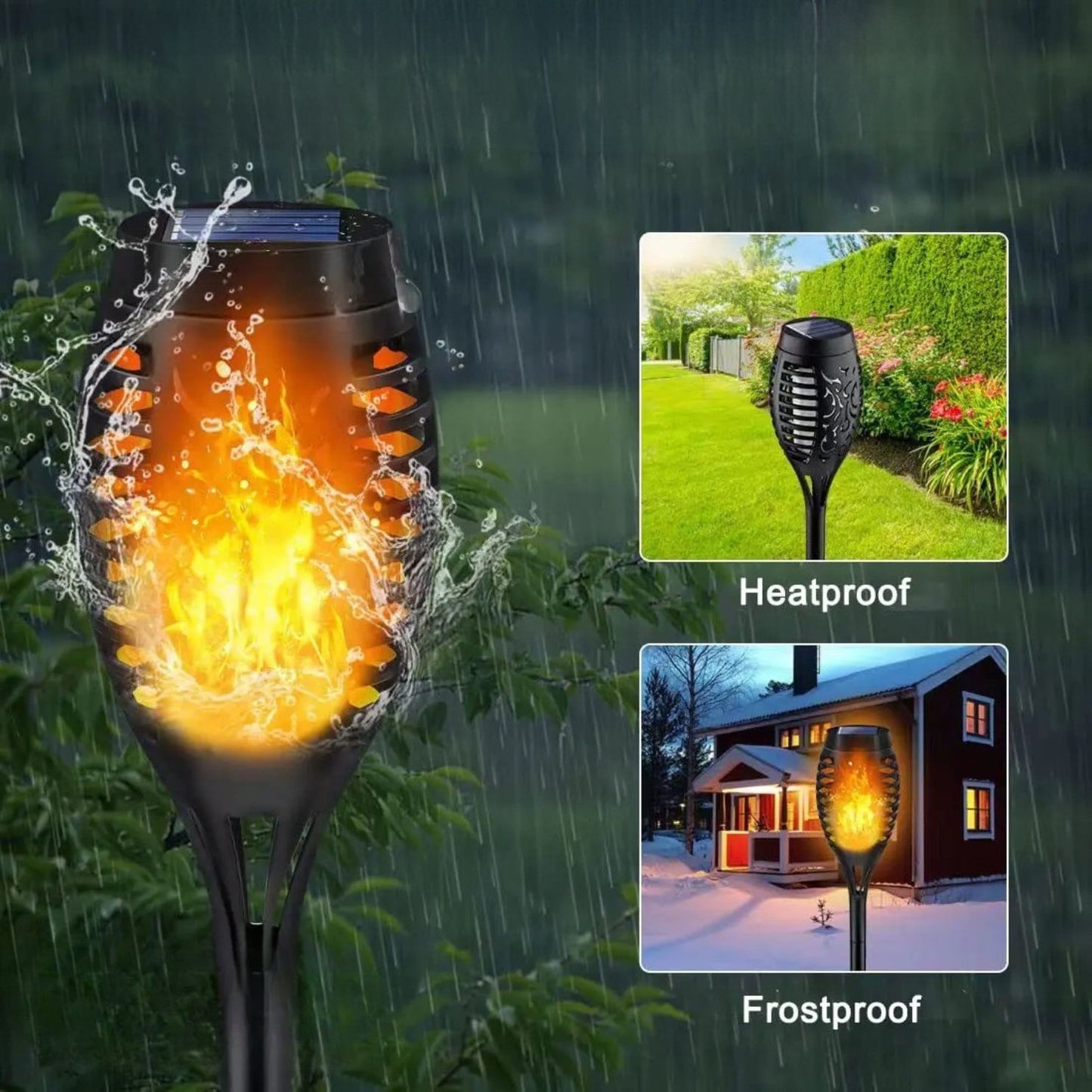 SolarFlame Pathway Lights