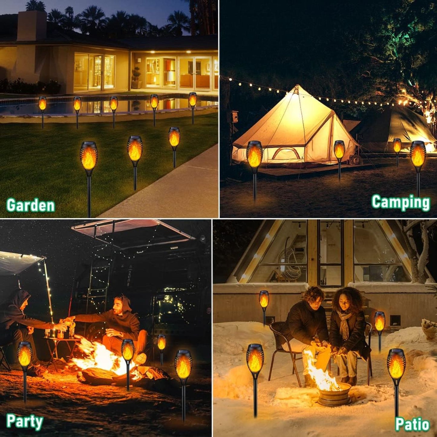 SolarFlame Pathway Lights